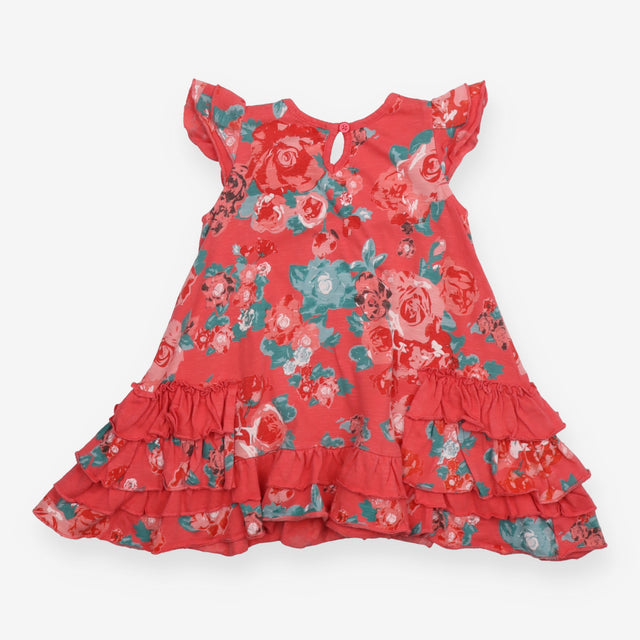 Dress red floral