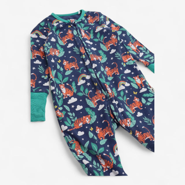 Sleepsuit Zipped Navy Tiger Dream Print