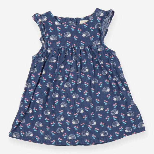 Cord navy dress hedgehogs and floral