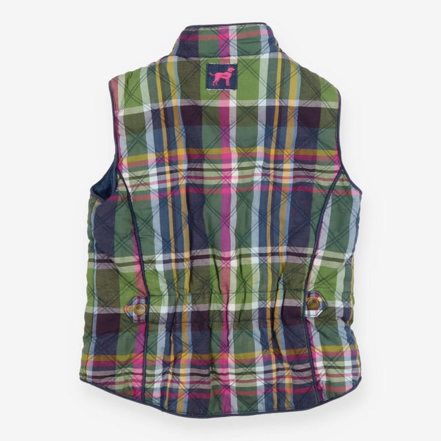 Gilet navy green tartan