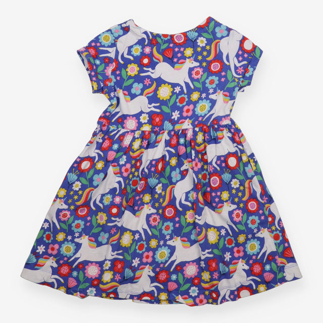 Unicorn and flowers jersey dress