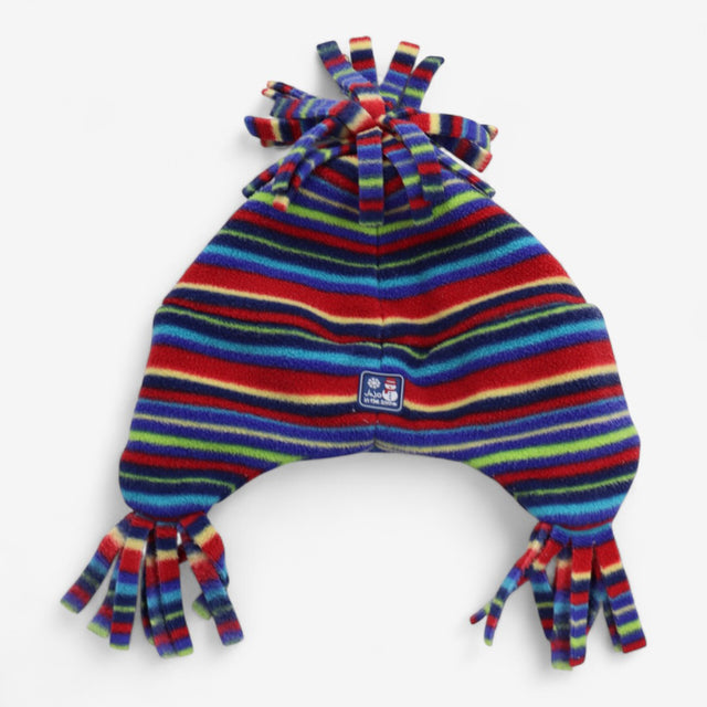 Muti Striped Winter Hat with Tassles