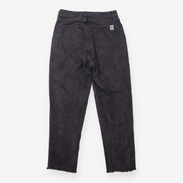 Carter Washed Black Wide-Leg Jeans