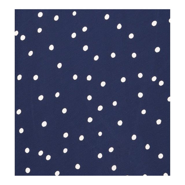 Midi Skirt Polka Dot Button Detail Navy