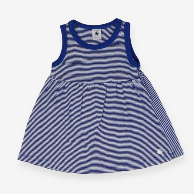 Dress Sleeveless Blue Stripe