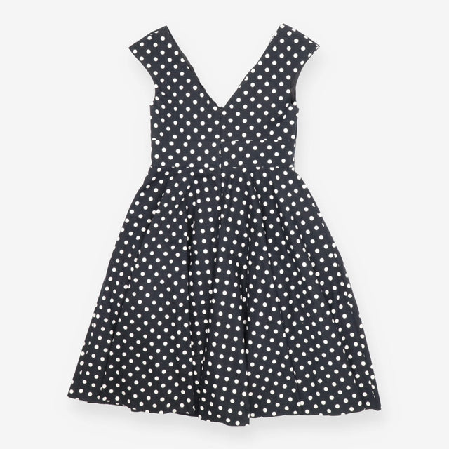 Dress black and white polkadot