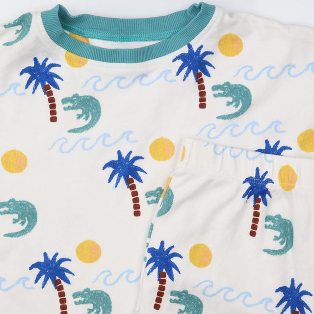 Pyjamas white palm tree crocodile
