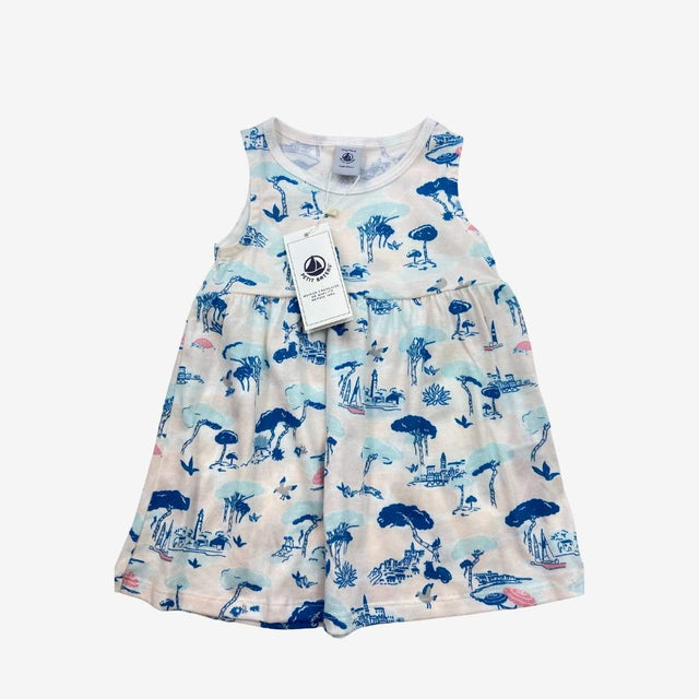 White and Blue Beach Dress