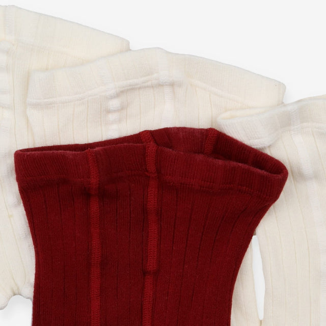 Tights Cream and Red 4-Pack