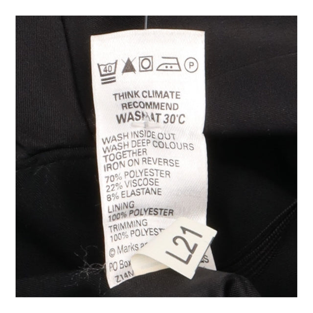 Skirt Pencil Satin Waistband Black