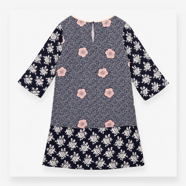 Midi Dress with Mixed Floral Print
