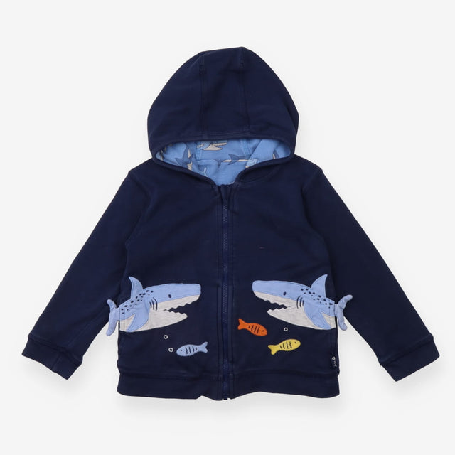 Zip Up Hoodie Reversible Shark Print