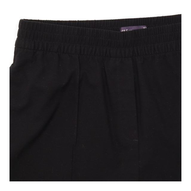 Wide Leg Trousers Elasticated Waist Black