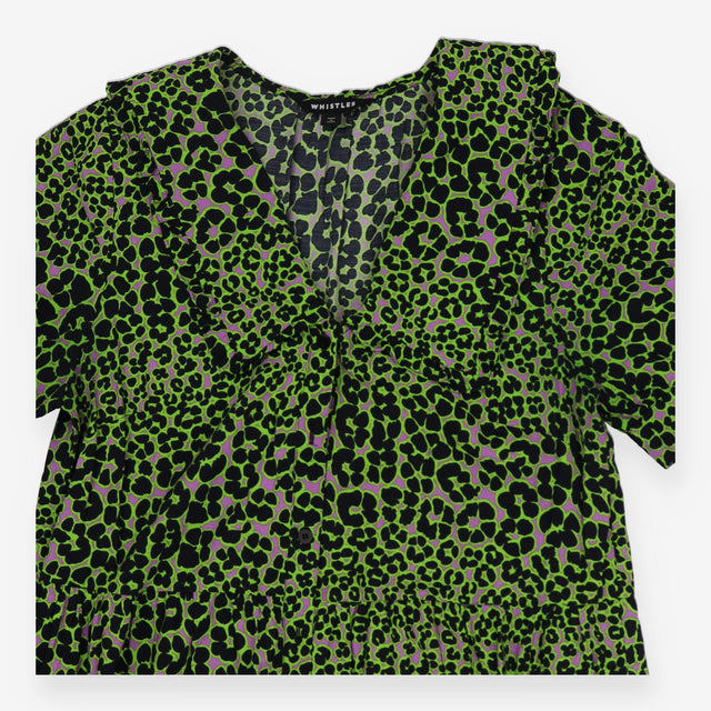 Fluro Animal Collar Midi Dress Multicolour Print