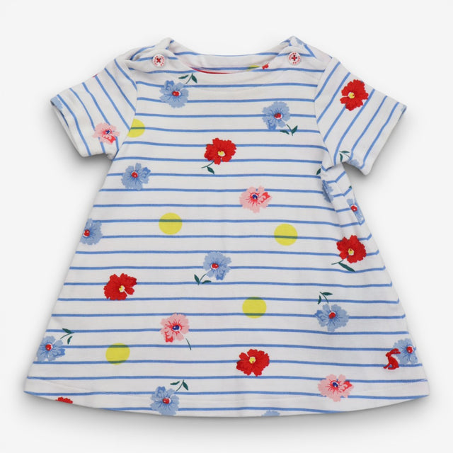 Tunic and Leggings Blue Stripe with Flowers and Sp