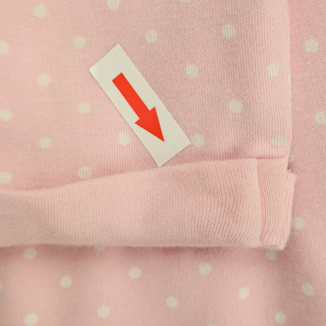 Dress Pink with White Spots and Applique Rabbit an