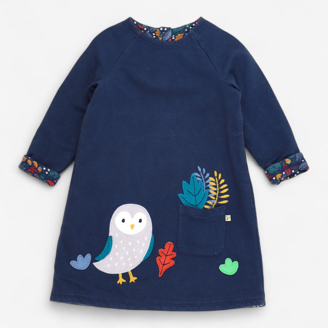 Reversible Jersey Owl Dress