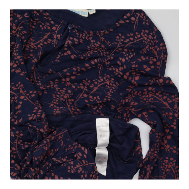 Maternity Nursing Tunic Navy and Pink Floral