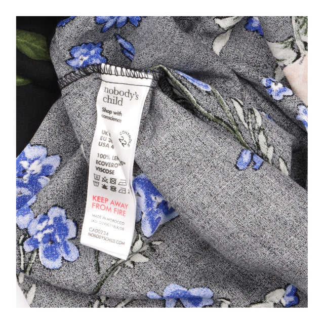 Dress Black Floral Short Sleeve