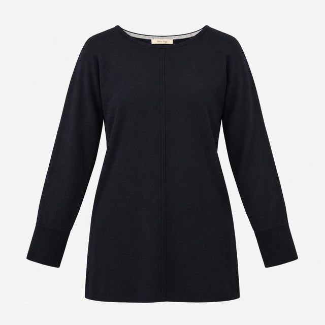 Jumper Dress Navy Blue Long Sleeves Si