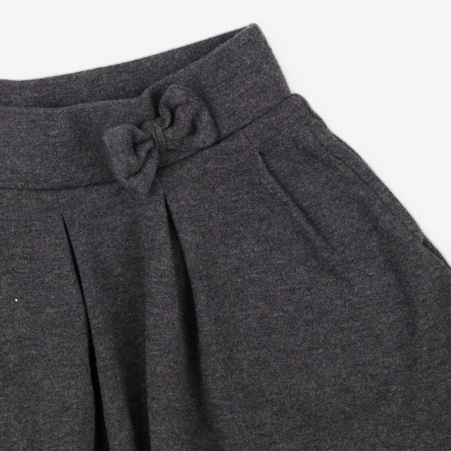 Jersey Bow Grey School Skirt