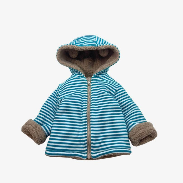 Brown Teddy Fleece Reversible Hoodie