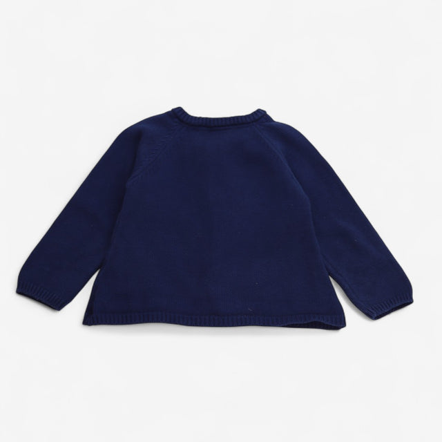 Cardigan Navy Knit with Guinea Pig