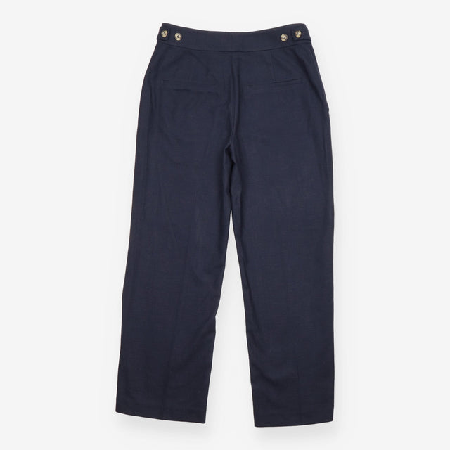 Club Monaco Navy Blue Textured Tailored Trousers