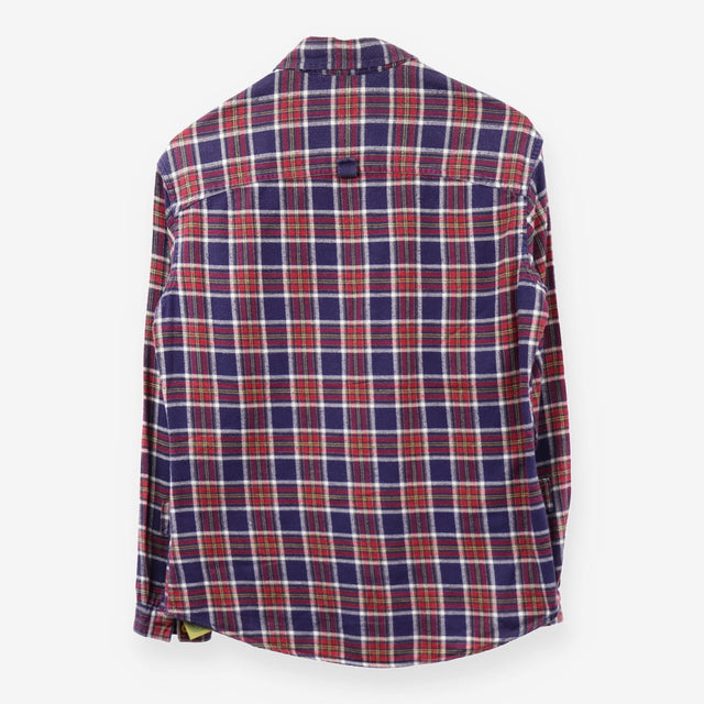 Boyfriend Check Shirt Purple Red Yellow Plaid Flan