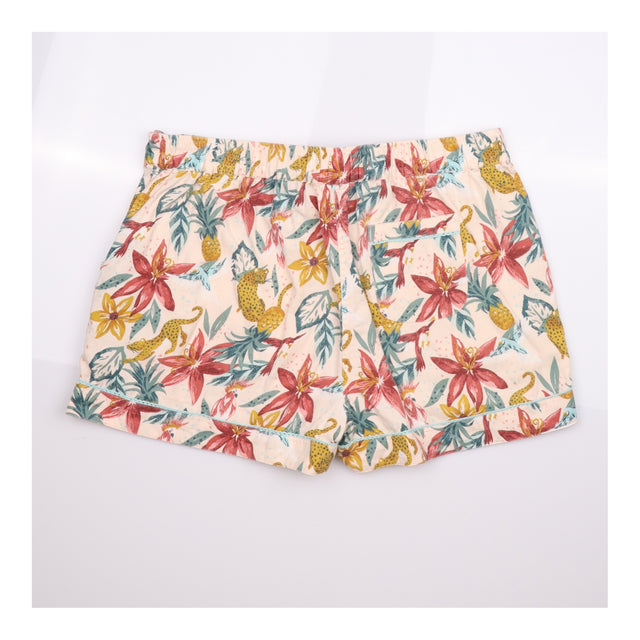 Pyjama Shorts Coral Pink Cream Tropical Leopard Pr