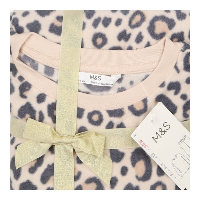 Fleece Pyjamas Cream Leopard