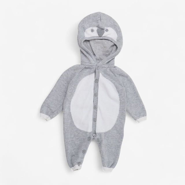 JLPGrey Penguin Knit Romper