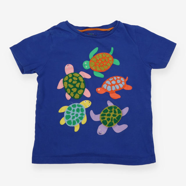 T-shirt blue with 5 sea turtles