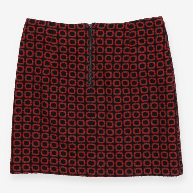 M&S Collection Red Textured Wool Mini Skirt