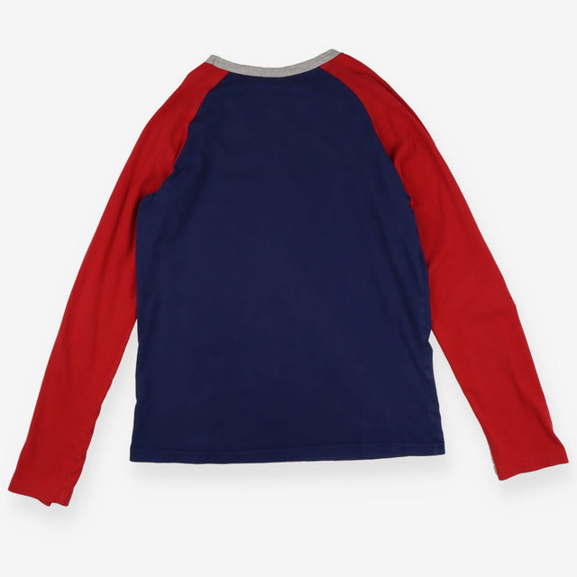 T-shirt navy long red sleeves