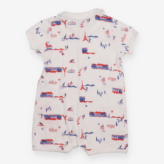Romper White Paris Nautical