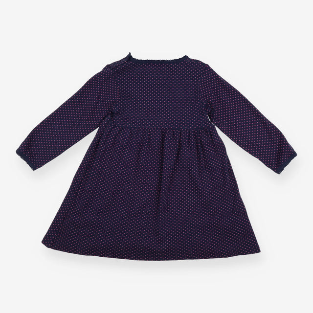 Navy Polka Dot Dress