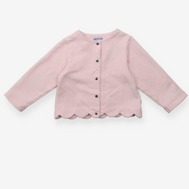 Pink Scallop Edge Cardigan