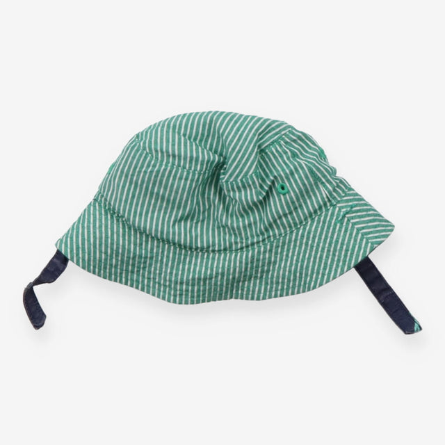 Sun Hat Green & Navy With Dinosaurs