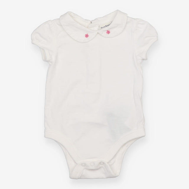 Bodysuit pink flower collar