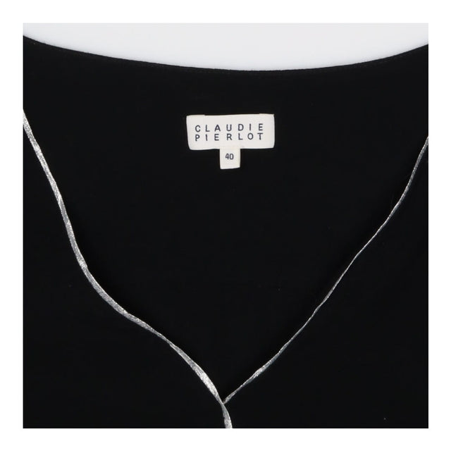 Claudie Pierlot Black Long Sleeve Blouse – Silver