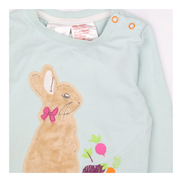 Outfit LS tee legging socks 3pc blue rabbit