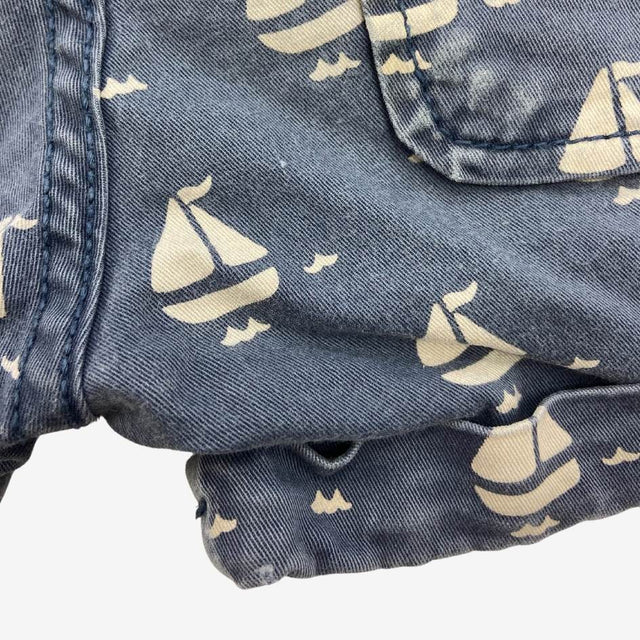 Blue Sail Boat Shorts