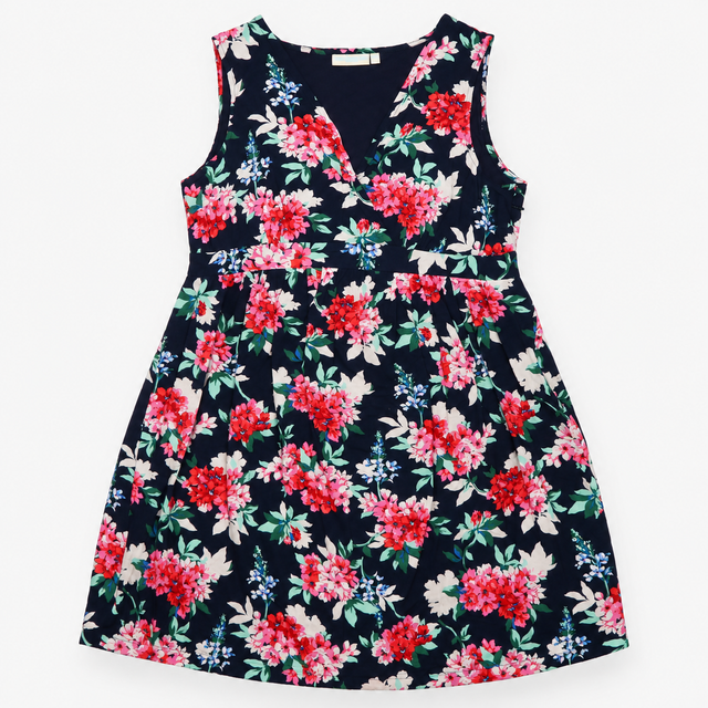Floral V-Neck Maternity Midi Dress