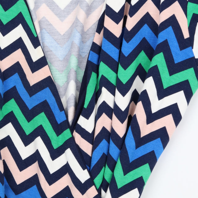 Bold colour chevron wrap jersey dress