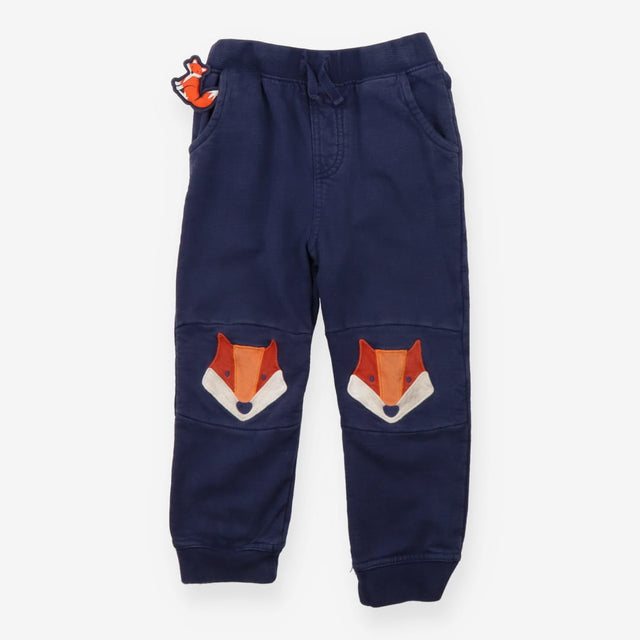 Navy Joggers Fox Appliques