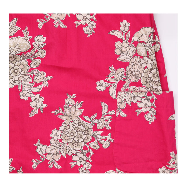 Dress Pink Floral Print Short Sleeves Scoop Neck P
