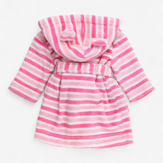 Dressing Gown two Tone Pink Stripe