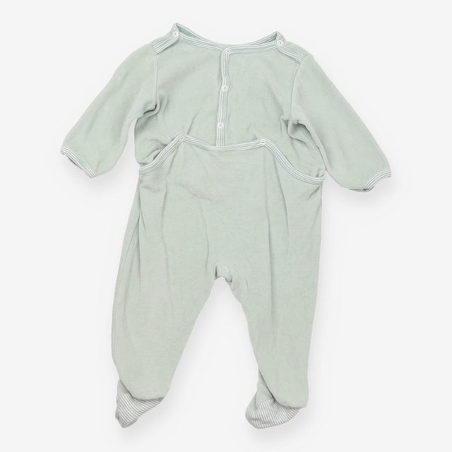 Sleepsuit green raccoon face