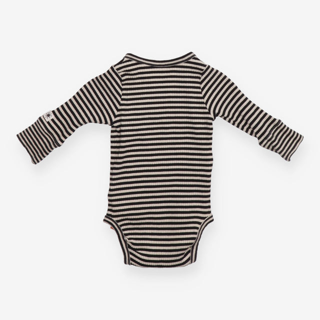 Wrap Over Bodysuit Stipe Black